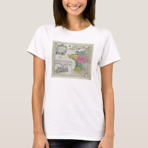 Deutsche Karte, die englische Marineangriffe auf T-Shirt
