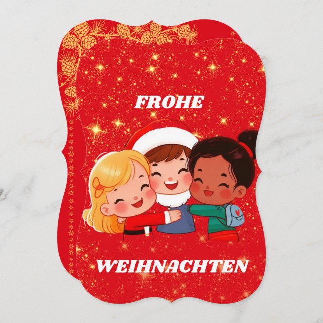 Deutsche Karte : Weihnachten (Vorne/Hinten)