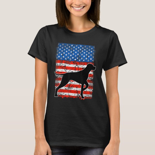 Deutsche Kurz-haarige Pointer Dog Silhouette Ameri T-Shirt (Vorderseite)