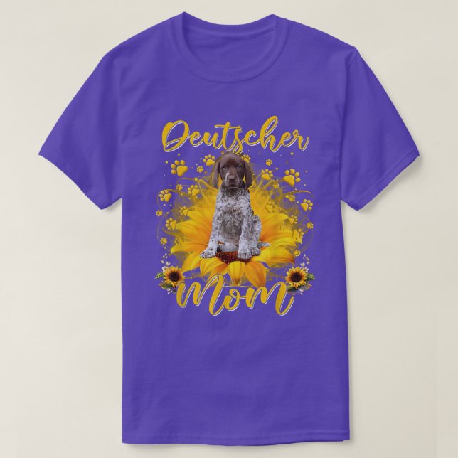 Deutsche Kurzblütenblüte Mama T-Shirt (Design vorne)