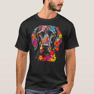 Deutsche Kurzhaar Blume Frieden T-Shirt