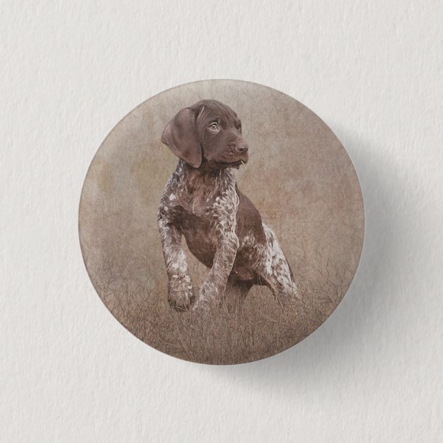 Deutsche Kurzhaarige Poster Button (Vorderseite)