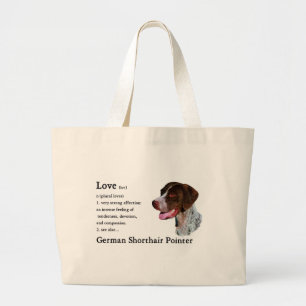 Deutsche kurzhaariger Zeiger-Geschenk-Tasche Jumbo Stoffbeutel