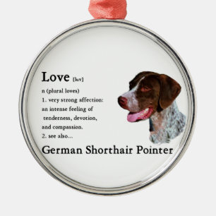 Deutsche kurzhaariger Zeiger-Kunst-Liebe ist Silbernes Ornament