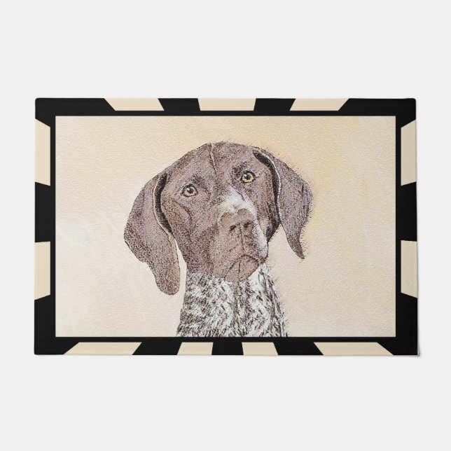 Deutsche kurzhaariger Zeiger-Malerei - Hundekunst Fußmatte (Vorderseite)