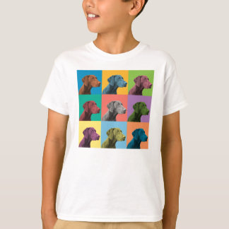 Deutsche kurzhaariger Zeiger Pop-Kunst scherzt T - T-Shirt