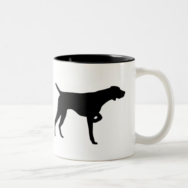 Deutsche kurzhaariger Zeiger-Tasse Zweifarbige Tasse (Rechts)