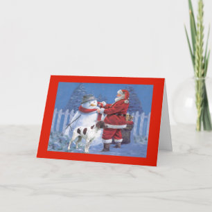 Deutsche kurzhaariger Zeiger-Weihnachtskarte Snow1 Feiertagskarte