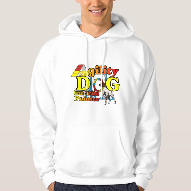 Deutsche Kurzpointer-Agility-Geschenke Hoodie (Vorderseite)