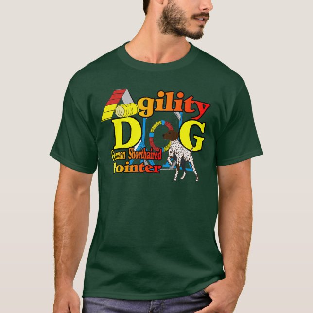 Deutsche Kurzpointer-Agility-Geschenke T-Shirt (Vorderseite)