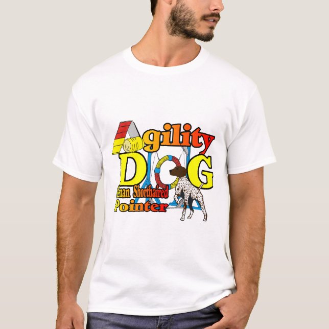 Deutsche Kurzpointer-Agility-Geschenke T-Shirt (Vorderseite)