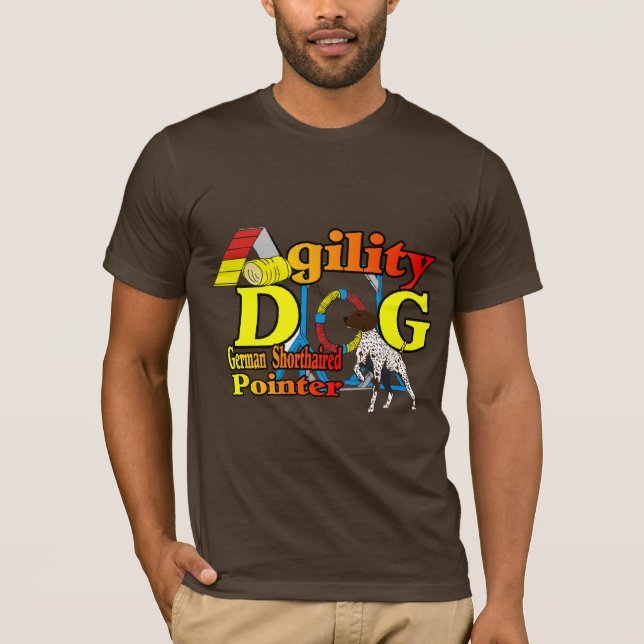 Deutsche Kurzpointer-Agility-Geschenke T-Shirt (Vorderseite)