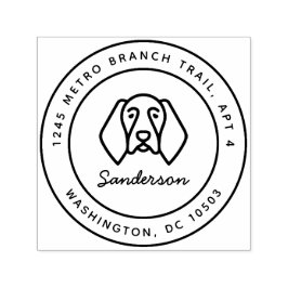 Deutsche Kurzpointer-Rücksendeadresse-Briefmarke Permastempel