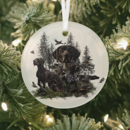 Deutsche Kurzzeiger (APS) - Glass-Namen Ornament Aus Glas
