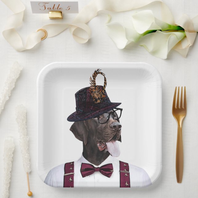 Deutsche Kurzzeiger (APS) Papier-Teller Pappteller (Hochzeit)