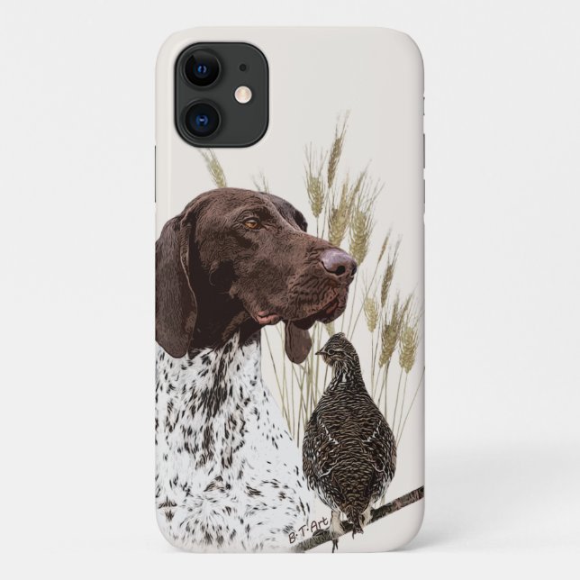 Deutsche Kurzzeiger (APS) Postkartenkaffee Case-Mate iPhone Hülle (Rückseite)