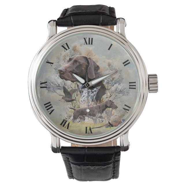 Deutsche Kurzzeiger Armbanduhr (Vorderseite)
