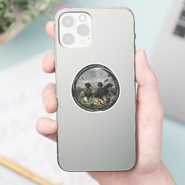 Deutsche Kurzzeiger Aufkleber (Telefon)