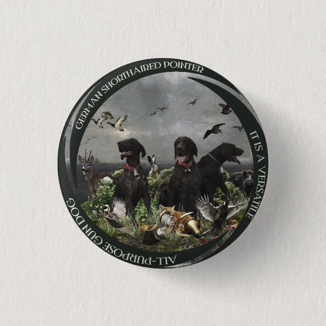 Deutsche Kurzzeiger Button (Vorderseite)