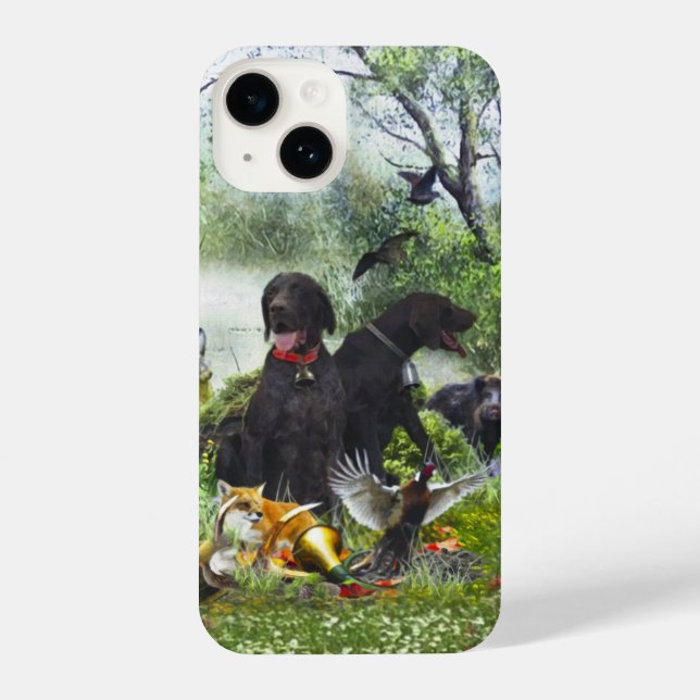 Deutsche Kurzzeiger iPhone 14 Hülle (Rückseite)