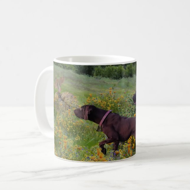 Deutsche Kurzzeiger Kaffeetasse (Vorderseite Links)