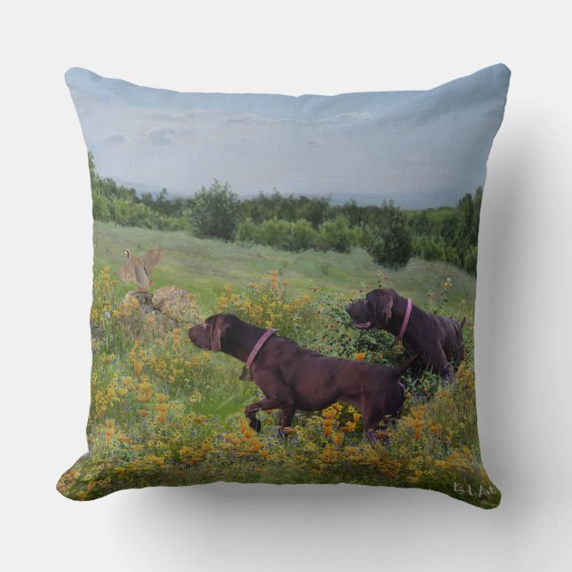 Deutsche Kurzzeiger Kissen (Vorderseite)