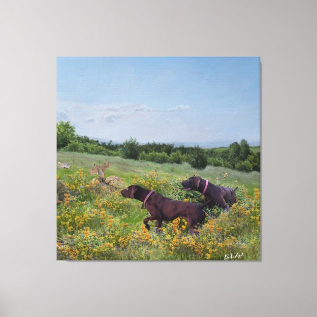 Deutsche Kurzzeiger Leinwanddruck (Vorderseite)