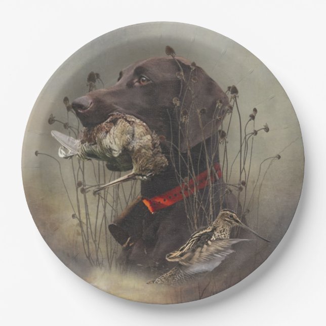 Deutsche Kurzzeiger Pappteller (Vorderseite)