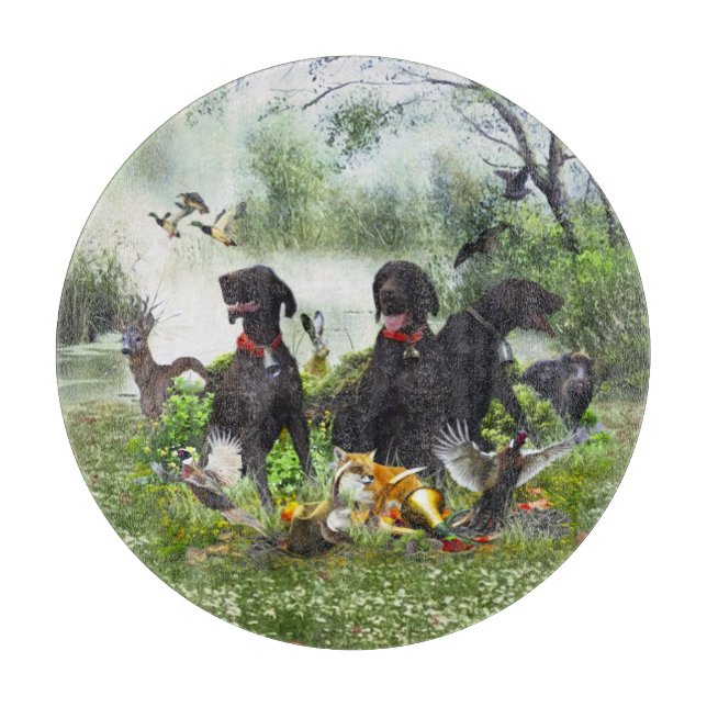 Deutsche Kurzzeiger Schneidebrett (Vorderseite)