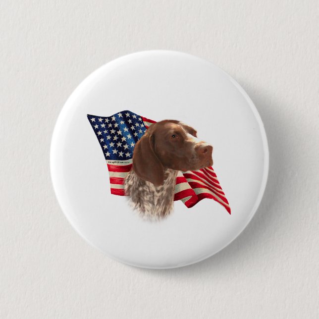 Deutsche Kurzzeiterflagge Button (Vorderseite)