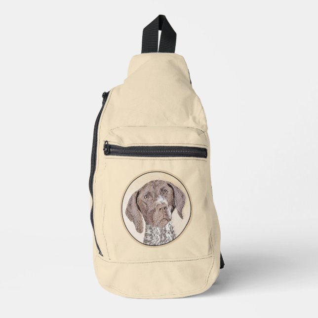 Deutsche Kurzzeitermalerei Original Art Crossbody Bag (Vorderseite)