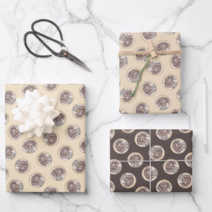 Deutsche Kurzzeitermalerei Original Art Geschenkpapier Set