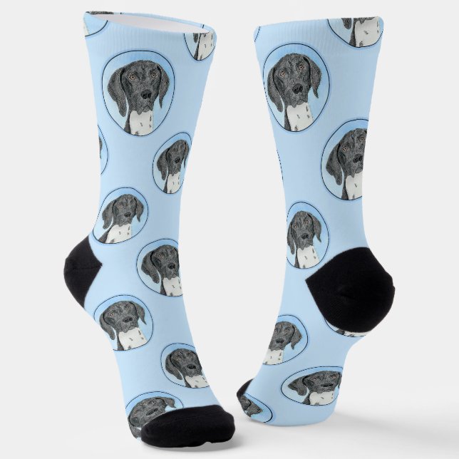 Deutsche Kurzzeitermalerei Original Art Socken (Gewinkelt)