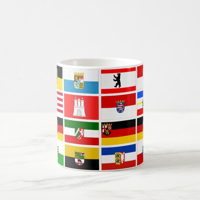Deutsche Länder-Staats-Flaggen Kaffeetasse (Mittel)
