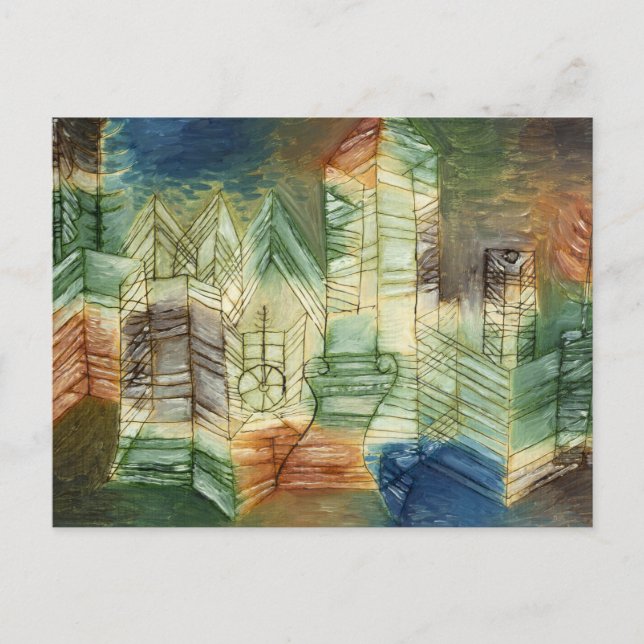 Deutsche Landschaft von Paul Klee Postkarte (Vorderseite)