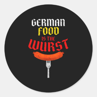 Deutsche Lebensmittel sind das wurst lustige einfa Runder Aufkleber