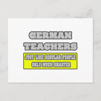 Deutsche Lehrer ...viel schlauer Postkarte