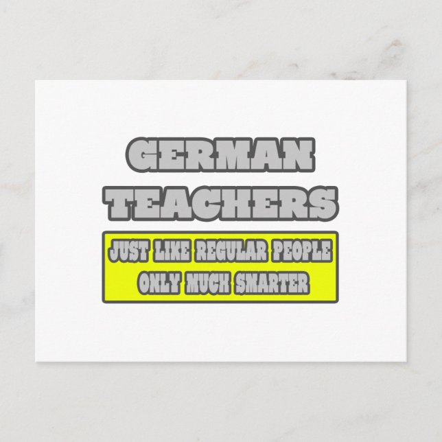 Deutsche Lehrer ...viel schlauer Postkarte (Vorderseite)