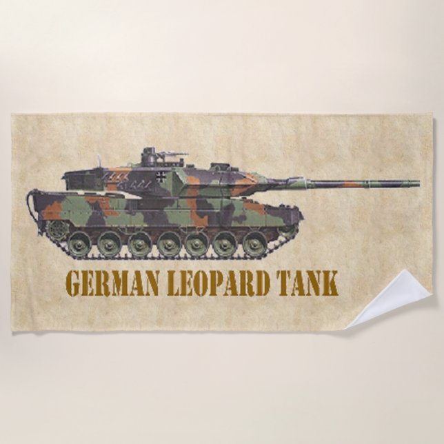 DEUTSCHE LEOPARD TANK STRANDTUCH (Vorderseite)