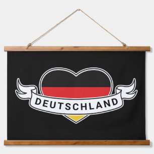 Deutsche Liebe Wandteppich Mit Holzrahmen