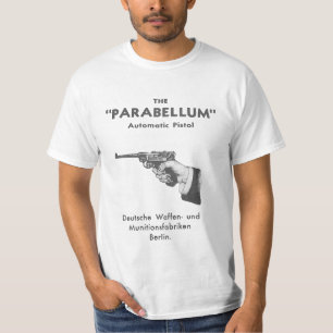 Deutsche Luger "Parabellum" Pistole Vintage-Grafik T-Shirt