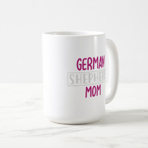 Deutsche Mama Lustiger Hunde Liebhaber Rosa Schrif Kaffeetasse