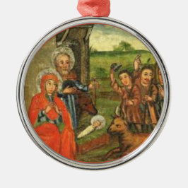 DEUTSCHE Nativity-Keramik-Verzierung Ornament Aus Metall