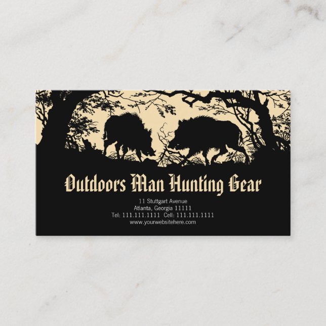 Deutsche/Österreichische Wildschwein-Visitenkarte Visitenkarte (Vorderseite)