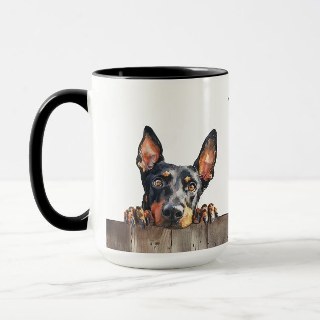 Deutsche Pinscher Hund Tasse (Links)