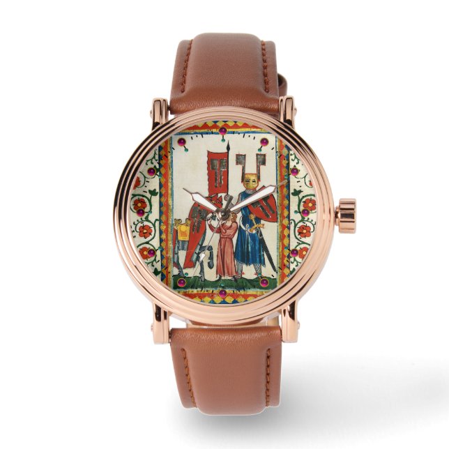 DEUTSCHE POET ALS TEUTONISCHE KNIGHT MEDIEVENTUELL ARMBANDUHR (Vorderseite)