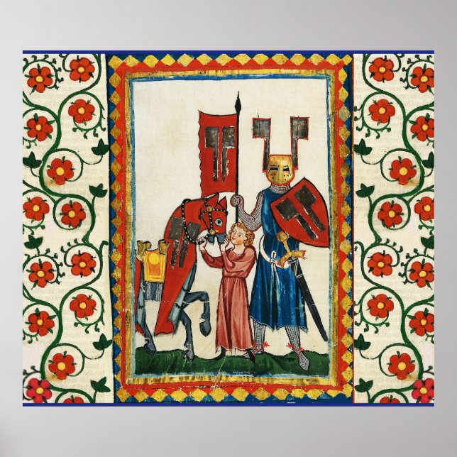 DEUTSCHE POET ALS TEUTONISCHE KNIGHT MEDIEVENTUELL POSTER (Vorne)