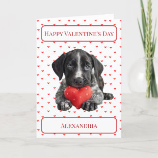 Deutsche Pointer Welppy Valentine Card personalisi Dankeskarte