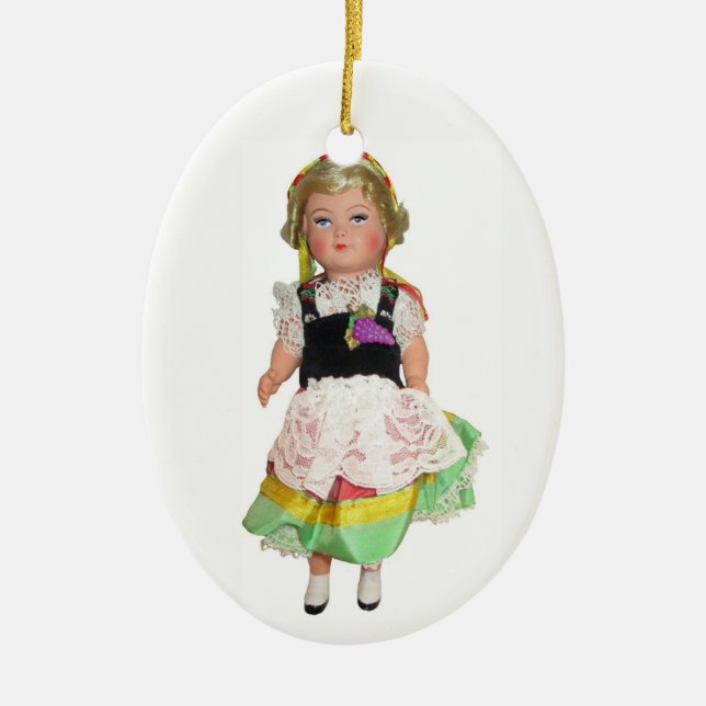 Deutsche Puppe Keramikornament (Vorne)