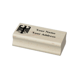 Deutsche Republik schwarzes Adler-Emblem Adressste Gummistempel